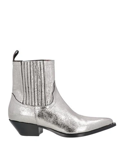 Sonora Woman Ankle Boots Silver Size 10 Soft Leather