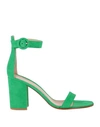 Gianvito Rossi Woman Sandals Green Size 10 Soft Leather
