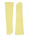 Maison Margiela Woman Gloves Acid Green Size M Ovine Leather