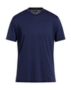 Giorgio Armani Man T-shirt Bright Blue Size 50 Cotton