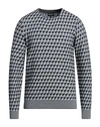 Giorgio Armani Man Sweater Lead Size 44 Virgin Wool In Grey