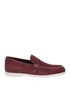 Carpe Diem Man Loafers Burgundy Size 13 Soft Leather In Red