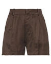 N°21 Woman Shorts & Bermuda Shorts Dark Brown Size 8 Viscose