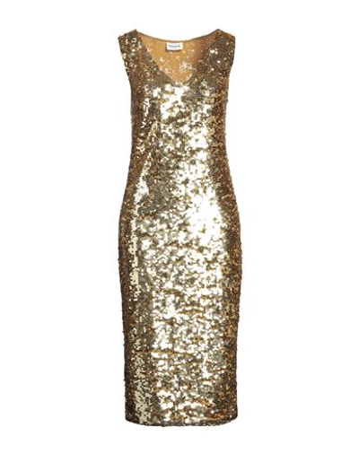 P.a.r.o.s.h P. A.r. O.s. H. Woman Midi Dress Gold Size Xs Polyamide, Elastane