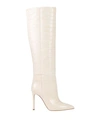 Paris Texas Woman Knee Boots Ivory Size 6 Soft Leather In White