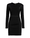 Elisabetta Franchi Woman Mini Dress Black Size 8 Viscose, Polyamide, Polyester, Metal