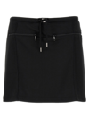 Courrèges Logo-patch Drawstring-waist Miniskirt