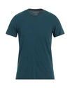 Majestic Filatures Man T-shirt Deep Teal Size M Organic Cotton, Recycled Cotton In Green