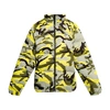 Vetements Neon Camouflage Print Tech Down Jacket In Neon_yellow