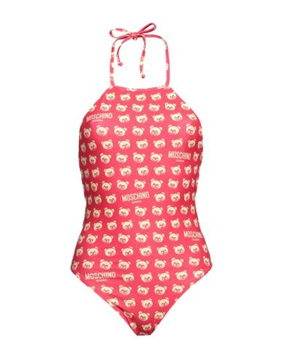 Moschino Woman One-piece Swimsuit Coral Size 10 Polyester, Elastane In Red