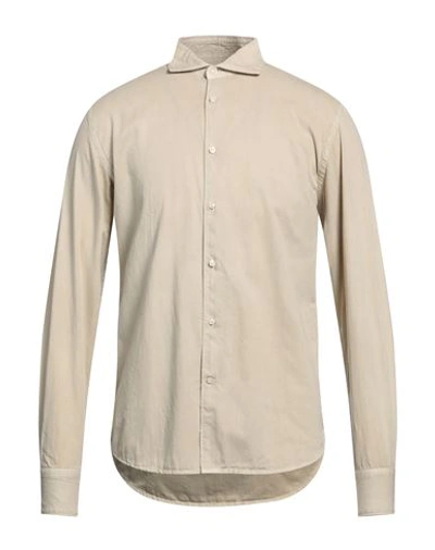 Deperlu Man Shirt Sand Size L Cotton In Beige