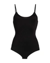 Stella Mccartney Woman Bodysuit Black Size 10-12 Cotton, Viscose, Metallic Fiber