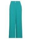 Semicouture Woman Pants Deep Teal Size 6 Acetate, Silk In Green