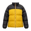 Vtmnts Chest Logo-print Detail Jacket In Black_mustard