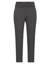 Manila Grace Woman Pants Taupe Size 2 Polyester, Elastane, Cotton In Grey