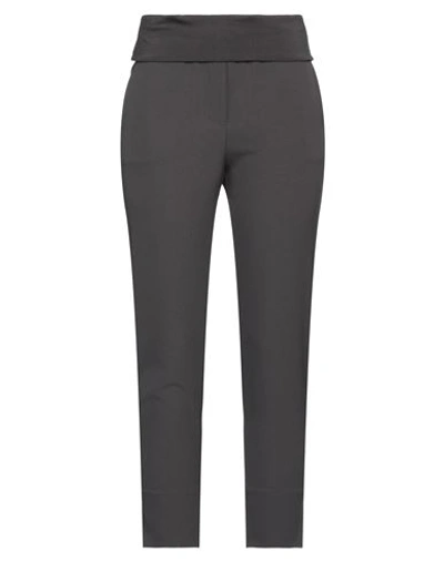 Manila Grace Woman Pants Lead Size 8 Polyester, Elastane, Cotton In Grey