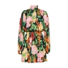 La Doublej Floral Print Demeter Mini Dress In Wonderland_black