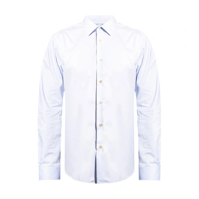 Paul Smith Striped Cotton-poplin Shirt In Light Blue