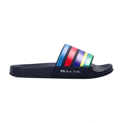 Ps By Paul Smith 条纹拖鞋 In Multi