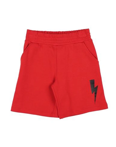 Neil Barrett Babies'  Toddler Boy Shorts & Bermuda Shorts Red Size 6 Cotton