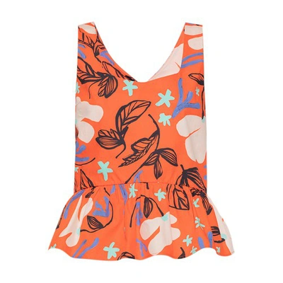 Ps By Paul Smith Floral-print Cotton Flared-top In 25