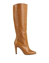 Mychalom Woman Knee Boots Camel Size 11 Soft Leather In Beige