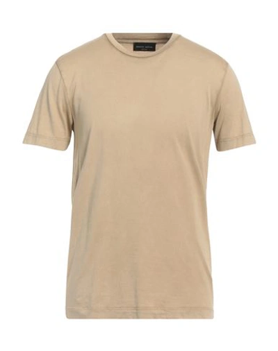 Roberto Collina Man T-shirt Sand Size 38 Cotton In Beige