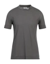 Paolo Pecora Man T-shirt Lead Size M Cotton In Grey