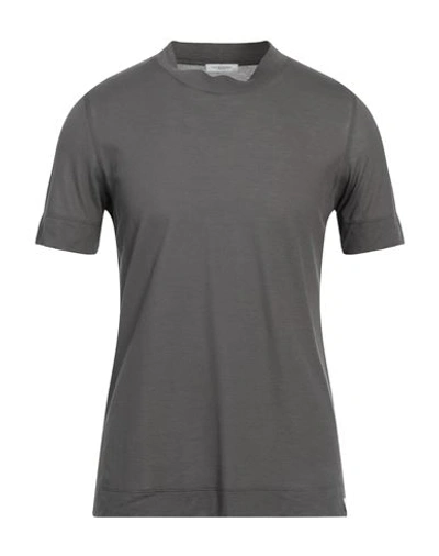 Paolo Pecora Man T-shirt Lead Size M Cotton In Grey