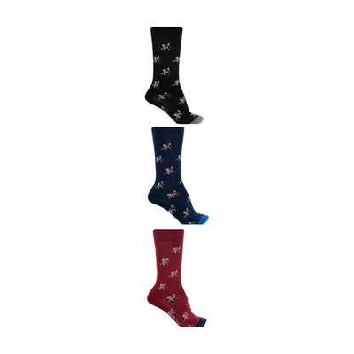 Paul Smith Patterned Socks Three-pack In 1a
