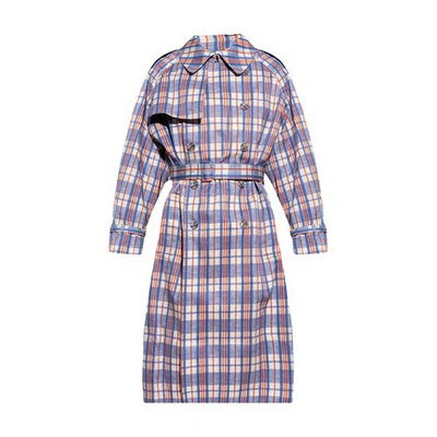 Vetements Trenchcoat Mit Karomuster In Blue_check