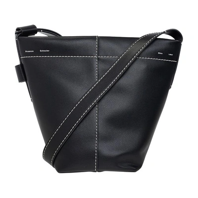 Proenza Schouler White Label Sullivan Leather Shoulder Bag In Black