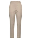 Brunello Cucinelli Woman Pants Sand Size 12 Cotton, Elastane, Brass In Beige