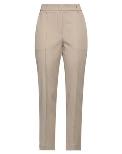 Brunello Cucinelli Woman Pants Sand Size 12 Cotton, Elastane, Brass In Beige