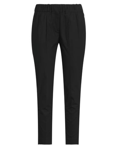Brunello Cucinelli Woman Pants Black Size 10 Cotton, Elastane In Black