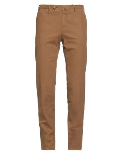Pt Torino Man Pants Brown Size 38 Modal, Cotton, Elastane