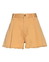 Dondup Woman Shorts & Bermuda Shorts Ocher Size 28 Cotton In Yellow