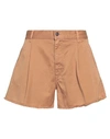 Dondup Woman Shorts & Bermuda Shorts Brown Size 30 Cotton
