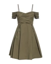 Liu •jo Woman Mini Dress Military Green Size 6 Cotton