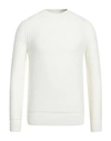 +39 Masq Man Sweater Ivory Size 38 Merino Wool In White