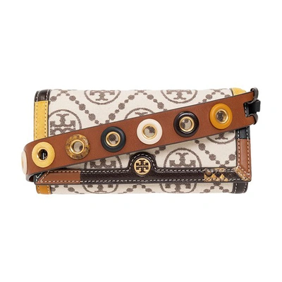 Tory Burch ‘t Monogram' Wallet With Strap In Multi