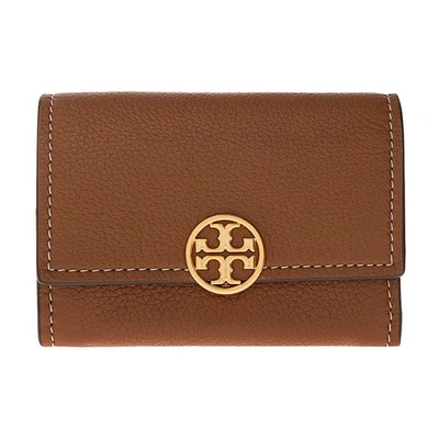 Tory Burch Leather Wallet In Brown