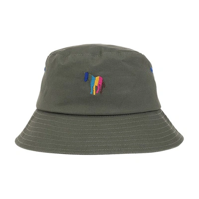 Ps By Paul Smith Bucket Hat With Zebra Pattern In 37