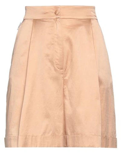 Jijil Woman Shorts & Bermuda Shorts Blush Size 8 Cotton, Silk, Elastane, Acetate, Pbt - Polybutylene In Beige