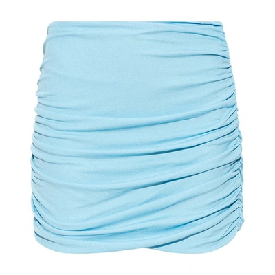 Tory Burch Woman Mini Skirt Sky Blue Size M Viscose