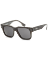 Burberry Men's Hayden Check Acetate Square Sunglasses In Grey
