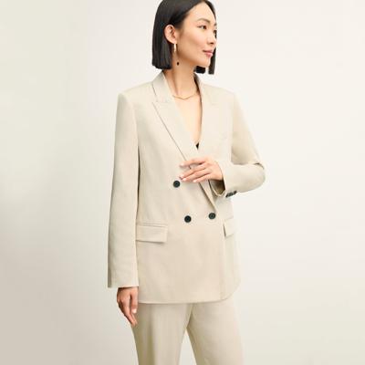 M.m.lafleur The O'hara Jacket - Everyday Satin In Champagne