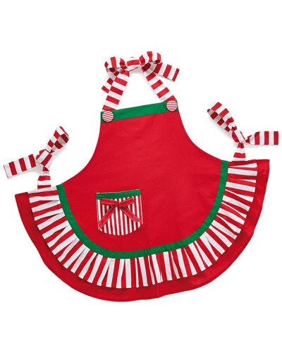 Burton & Burton Burton + Burton Set Of 2 Adult Size Apron Flirty Red With Peppermint Accents