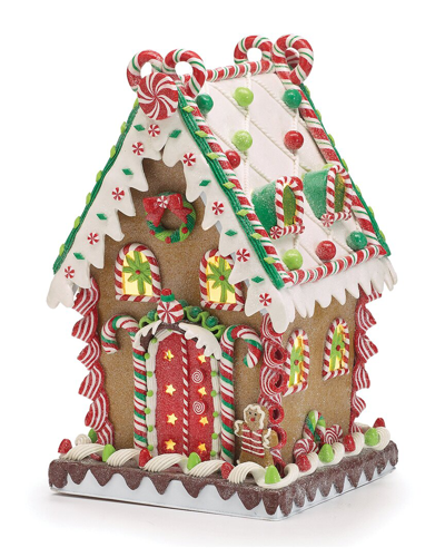 Burton & Burton Burton + Burton Decor 14 Gingerbread House Clay Dough With Led Light In Brown
