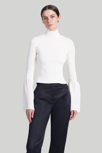 Altuzarra Dana Flared-cuffs Top In Natural White